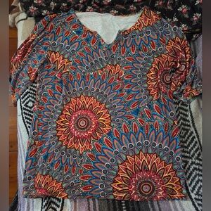 Colorful Patterned Women's Top